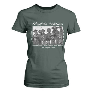 Buffalo Soldiers 1866 African American Cavalry T Shirt For Women Black History Military Heritage Gift