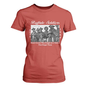 Buffalo Soldiers 1866 African American Cavalry T Shirt For Women Black History Military Heritage Gift