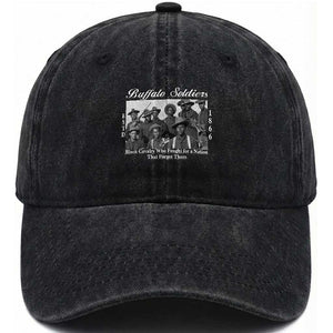 Buffalo Soldiers 1866 African American Cavalry Washed Cotton Baseball Cap Black History Military Heritage Gift