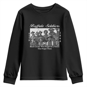 Buffalo Soldiers 1866 African American Cavalry Youth Sweatshirt Black History Military Heritage Gift