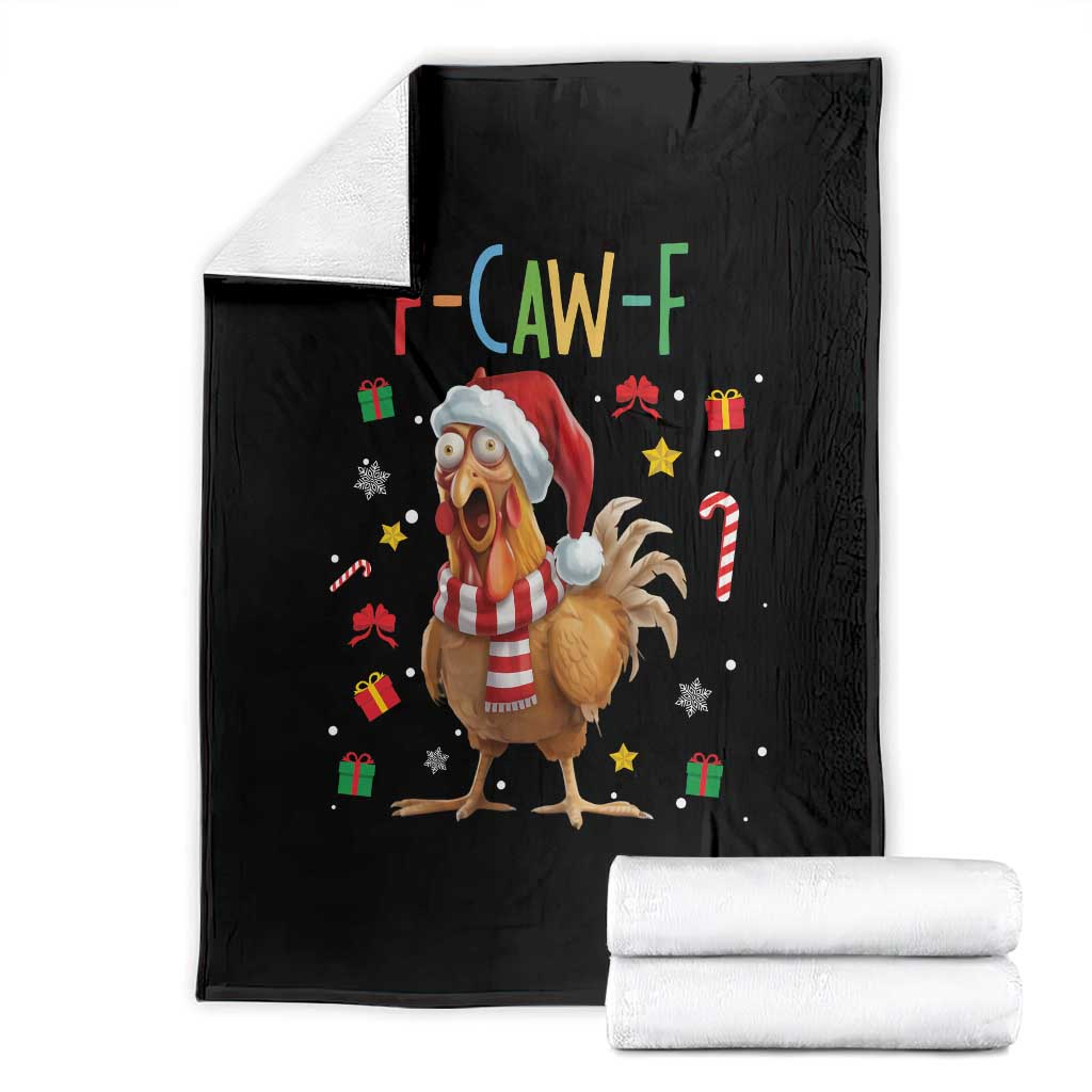Funny F Caw F Chicken Joke Gift Throw Blanket Christmas Gift - Print Your Wear