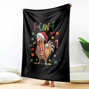 Funny F Caw F Chicken Joke Gift Throw Blanket Christmas Gift - Print Your Wear