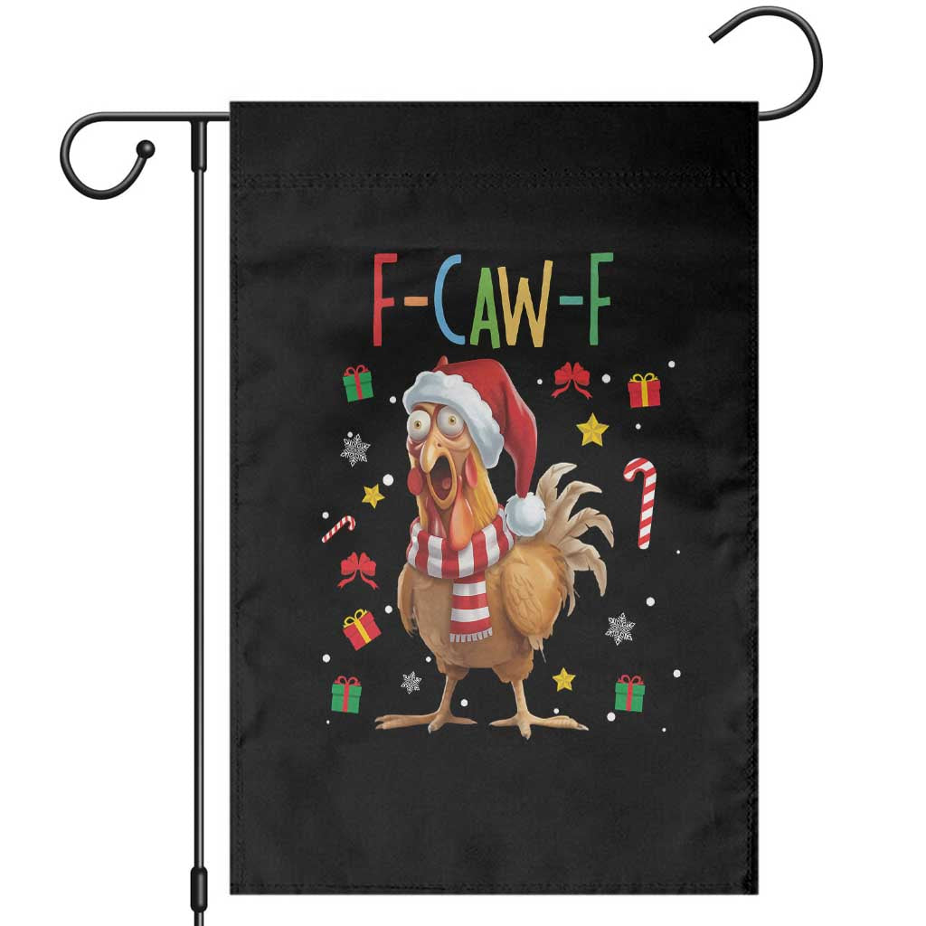 Funny F Caw F Chicken Joke Gift Garden Flag Christmas Gift TS12 Black Print Your Wear