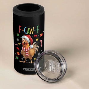 Funny F Caw F Chicken Joke Gift 4 in 1 Can Cooler Tumbler Christmas Gift - Print Your Wear