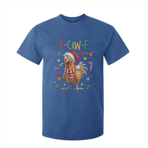 Funny F Caw F Chicken Joke Gift T Shirt For Kid Christmas Gift TS12 Royal Blue Print Your Wear