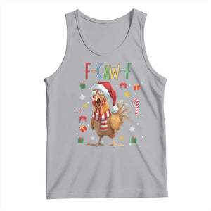 Funny F Caw F Chicken Joke Gift Tank Top Christmas Gift TS12 Athletic Heather Print Your Wear