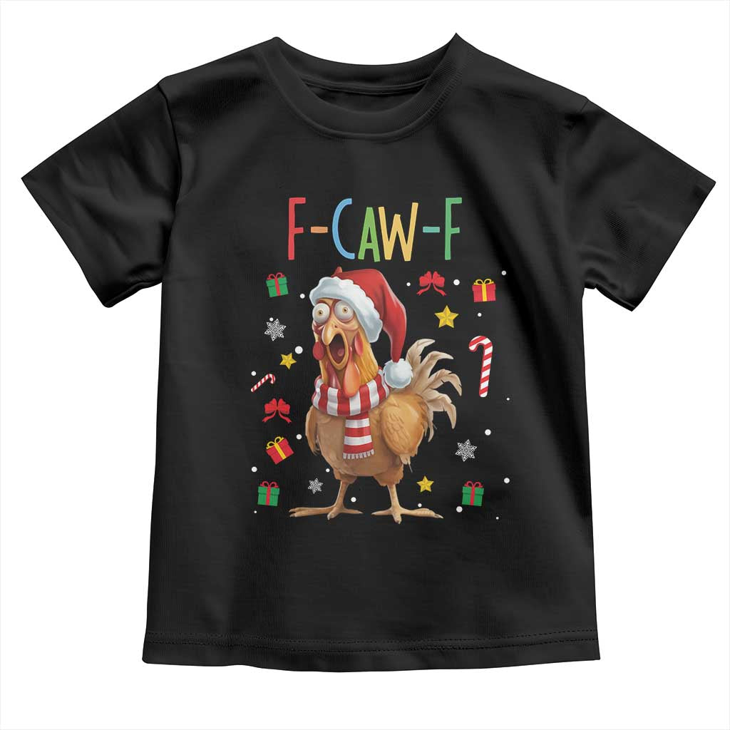 Funny F Caw F Chicken Joke Gift Toddler T Shirt Christmas Gift TS12 Black Print Your Wear