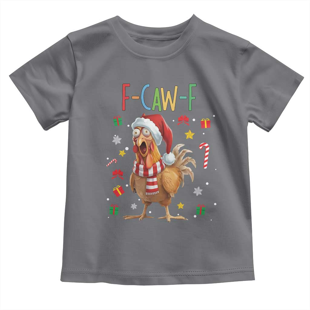 Funny F Caw F Chicken Joke Gift Toddler T Shirt Christmas Gift TS12 Charcoal Print Your Wear