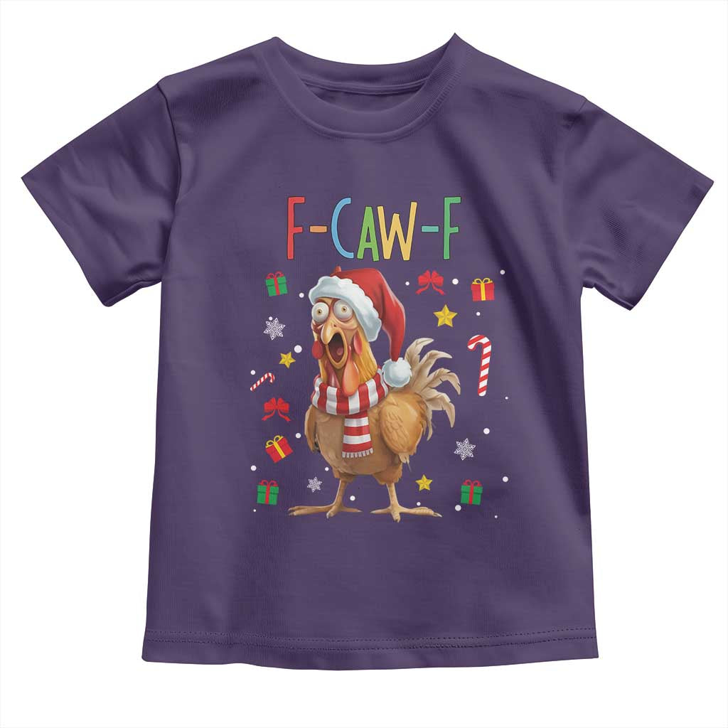 Funny F Caw F Chicken Joke Gift Toddler T Shirt Christmas Gift TS12 Purple Print Your Wear