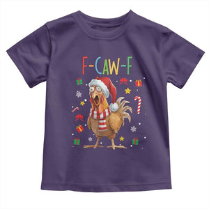 Funny F Caw F Chicken Joke Gift Toddler T Shirt Christmas Gift TS12 Purple Print Your Wear