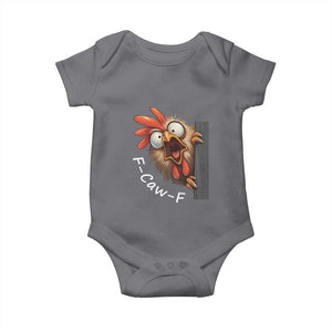 F-Caw-F Chicken Joke Baby Onesie Funny Screaming Gift TS12 Charcoal Print Your Wear