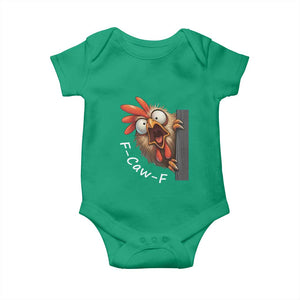 F-Caw-F Chicken Joke Baby Onesie Funny Screaming Gift TS12 Irish Green Print Your Wear