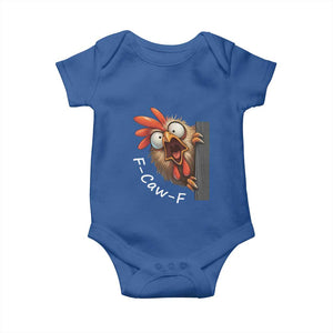F-Caw-F Chicken Joke Baby Onesie Funny Screaming Gift TS12 Royal Blue Print Your Wear