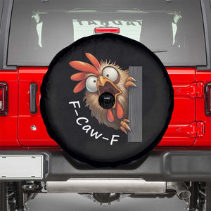 F-Caw-F Chicken Joke Spare Tire Cover Funny Screaming Gift TS12 Black Print Your Wear