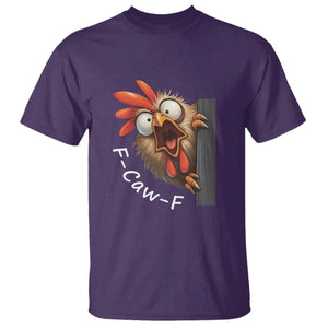 F-Caw-F Chicken Joke T Shirt Funny Screaming Gift TS12 Purple Print Your Wear