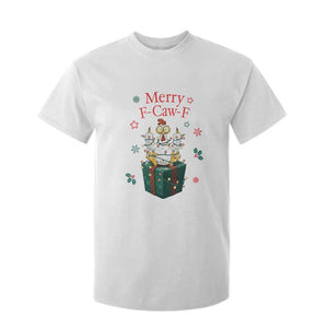 Merry F-Caw-F Chicken T Shirt For Kid Funny Christmas Gift TS12 White Print Your Wear