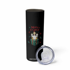 Merry F-Caw-F Chicken Skinny Tumbler Funny Christmas Gift - Print Your Wear