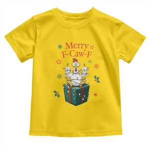 Merry F-Caw-F Chicken Toddler T Shirt Funny Christmas Gift TS12 Daisy Print Your Wear