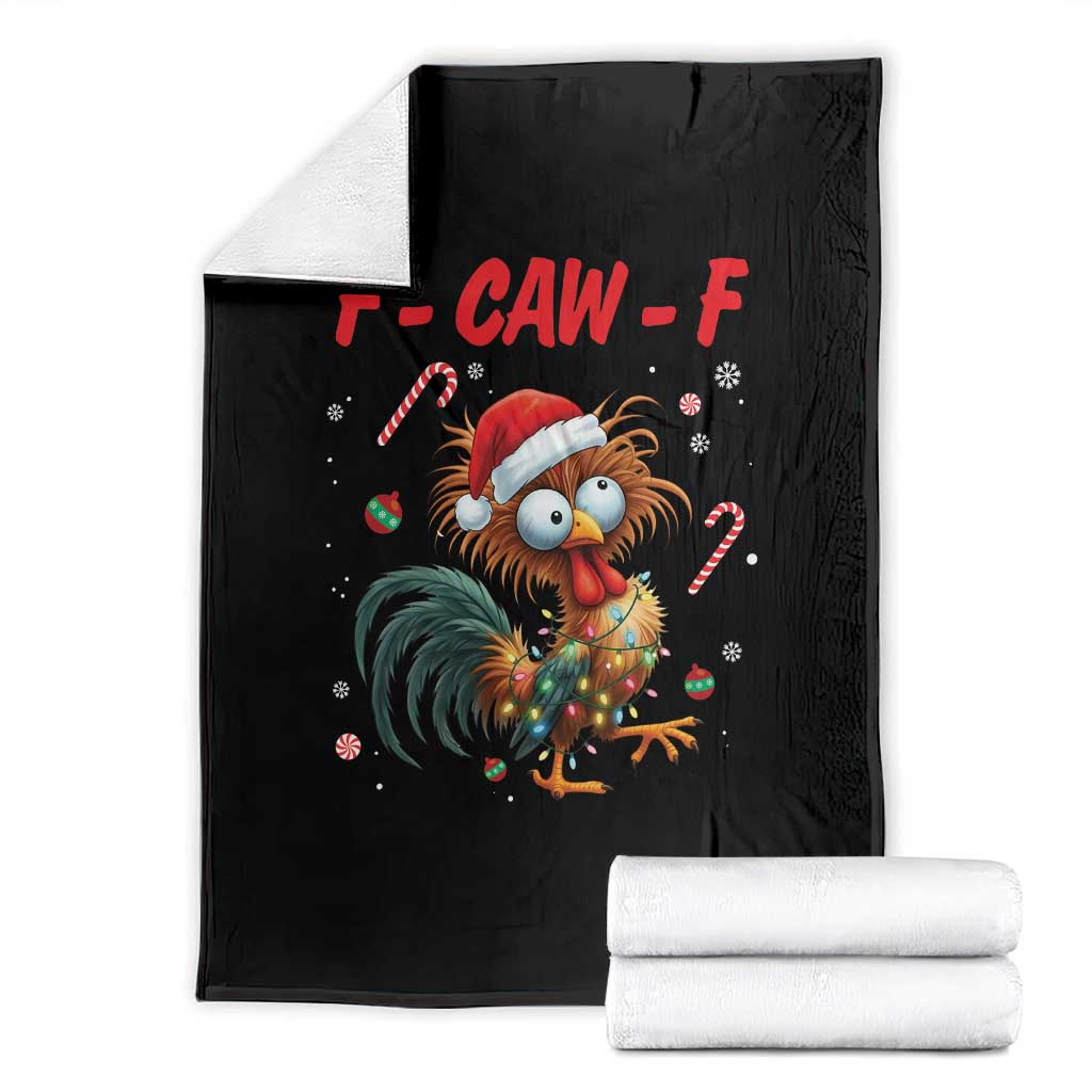 Funny F Caw F Chicken Meme Throw Blanket Christmas Gift TS12 Black Print Your Wear