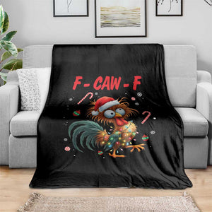 Funny F Caw F Chicken Meme Throw Blanket Christmas Gift - Print Your Wear