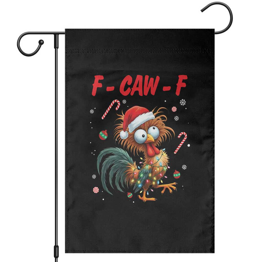 Funny F Caw F Chicken Meme Garden Flag Christmas Gift - Print Your Wear