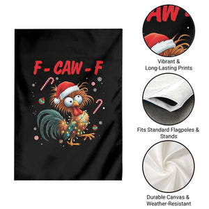 Funny F Caw F Chicken Meme Garden Flag Christmas Gift - Print Your Wear
