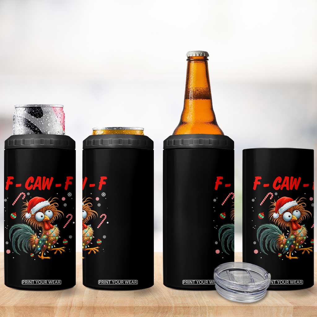 Funny F Caw F Chicken Meme 4 in 1 Can Cooler Tumbler Christmas Gift TS12 Print Your Wear