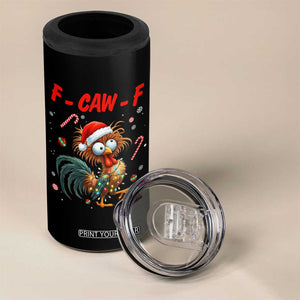 Funny F Caw F Chicken Meme 4 in 1 Can Cooler Tumbler Christmas Gift - Print Your Wear