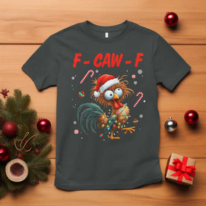 Funny F Caw F Chicken Meme T Shirt Christmas Gift TS12 Dark Heather Print Your Wear