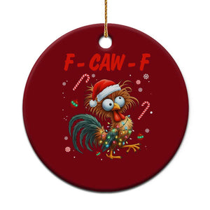 Funny F Caw F Chicken Meme Ceramic Ornament Xmas Gift TS12 1pc Red Print Your Wear