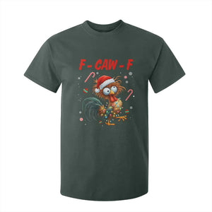 Funny F Caw F Chicken Meme T Shirt For Kid Christmas Gift TS12 Dark Forest Green Print Your Wear