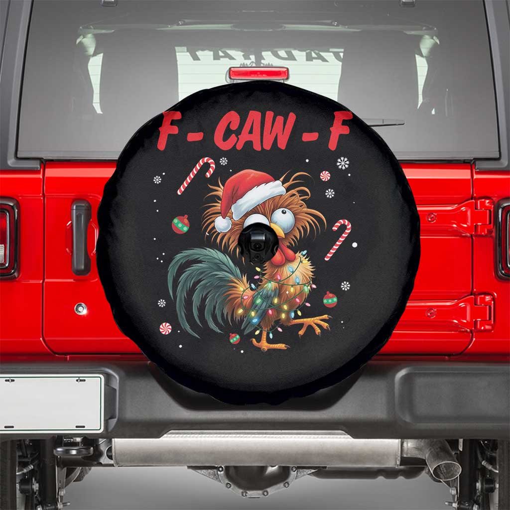Funny F Caw F Chicken Meme Spare Tire Cover Christmas Gift TS12 Black Print Your Wear
