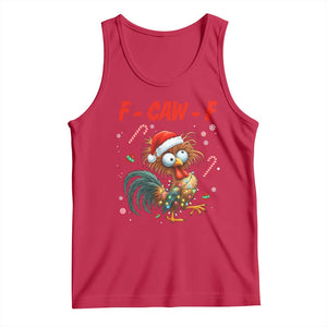 Funny F Caw F Chicken Meme Tank Top Christmas Gift - Print Your Wear
