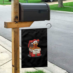 Merry F Caw F Santa Chicken Garden Flag Funny Christmas Gift - Print Your Wear
