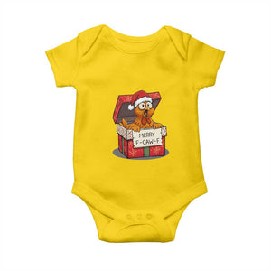 Merry F Caw F Santa Chicken Baby Onesie Funny Christmas Gift TS12 Daisy Print Your Wear