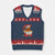 Merry F Caw F Santa Chicken V-Neck Knit Sweater Vest Funny Xmas Gift - Print Your Wear