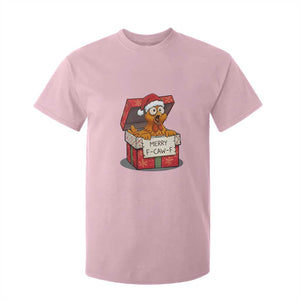 Merry F Caw F Santa Chicken T Shirt For Kid Funny Christmas Gift TS12 Light Pink Print Your Wear