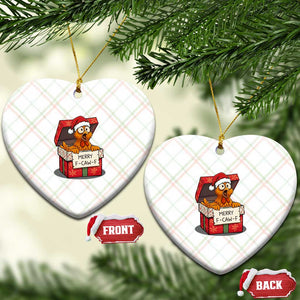 Merry F Caw F Santa Chicken Ceramic Ornament Funny Xmas Gift TS12 Print Your Wear