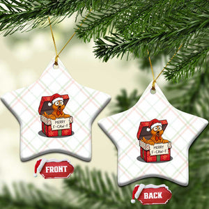 Merry F Caw F Santa Chicken Ceramic Ornament Funny Xmas Gift TS12 Print Your Wear