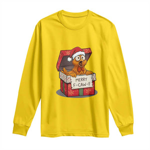 Merry F Caw F Santa Chicken Long Sleeve Shirt Funny Christmas Gift TS12 Daisy Print Your Wear