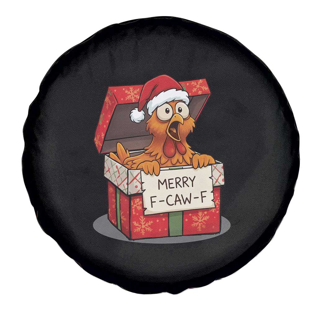 Merry F Caw F Santa Chicken Spare Tire Cover Funny Christmas Gift TS12 Print Your Wear