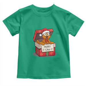 Merry F Caw F Santa Chicken Toddler T Shirt Funny Christmas Gift TS12 Irish Green Print Your Wear