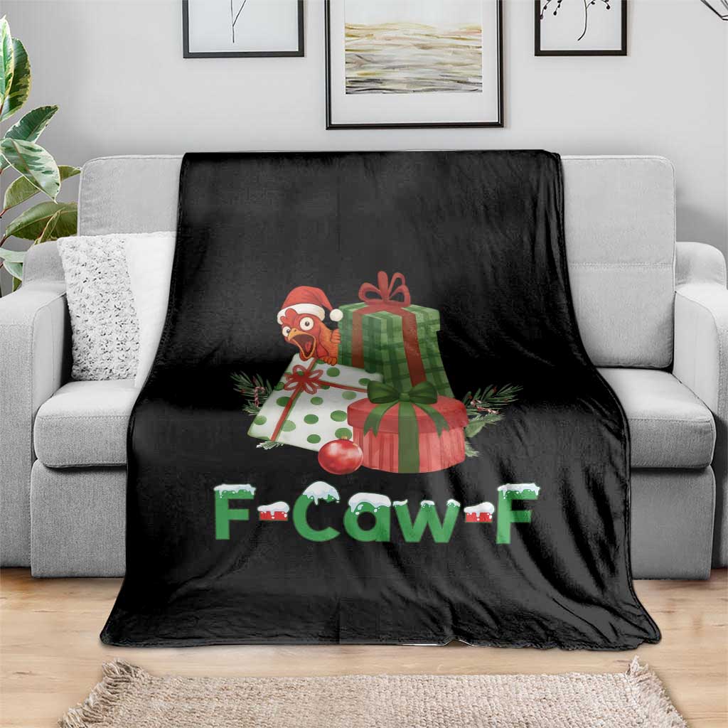 F Caw F Chicken Throw Blanket Funny Farm Life Holiday Gift TS12 Print Your Wear