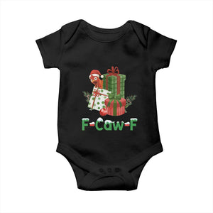 F Caw F Chicken Baby Onesie Funny Farm Life Holiday Gift TS12 Black Print Your Wear