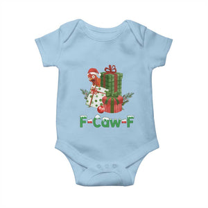 F Caw F Chicken Baby Onesie Funny Farm Life Holiday Gift TS12 Light Blue Print Your Wear