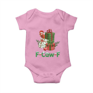 F Caw F Chicken Baby Onesie Funny Farm Life Holiday Gift TS12 Light Pink Print Your Wear