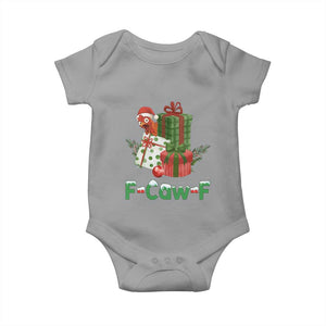 F Caw F Chicken Baby Onesie Funny Farm Life Holiday Gift TS12 Sport Gray Print Your Wear
