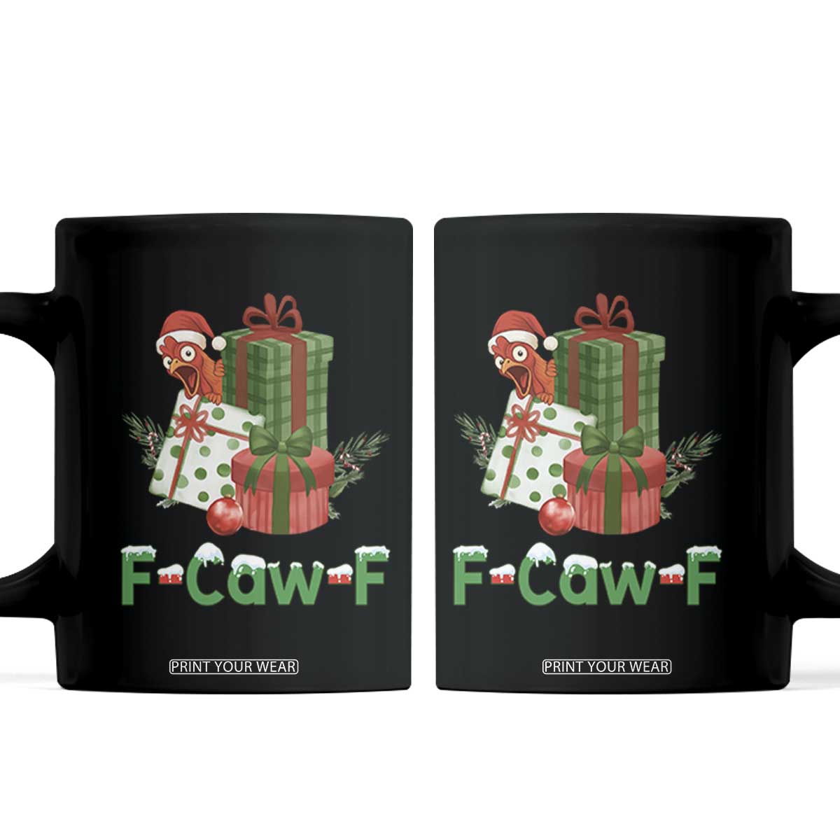 F Caw F Chicken Coffee Mug Funny Farm Life Holiday Gift TS12 Black Print Your Wear