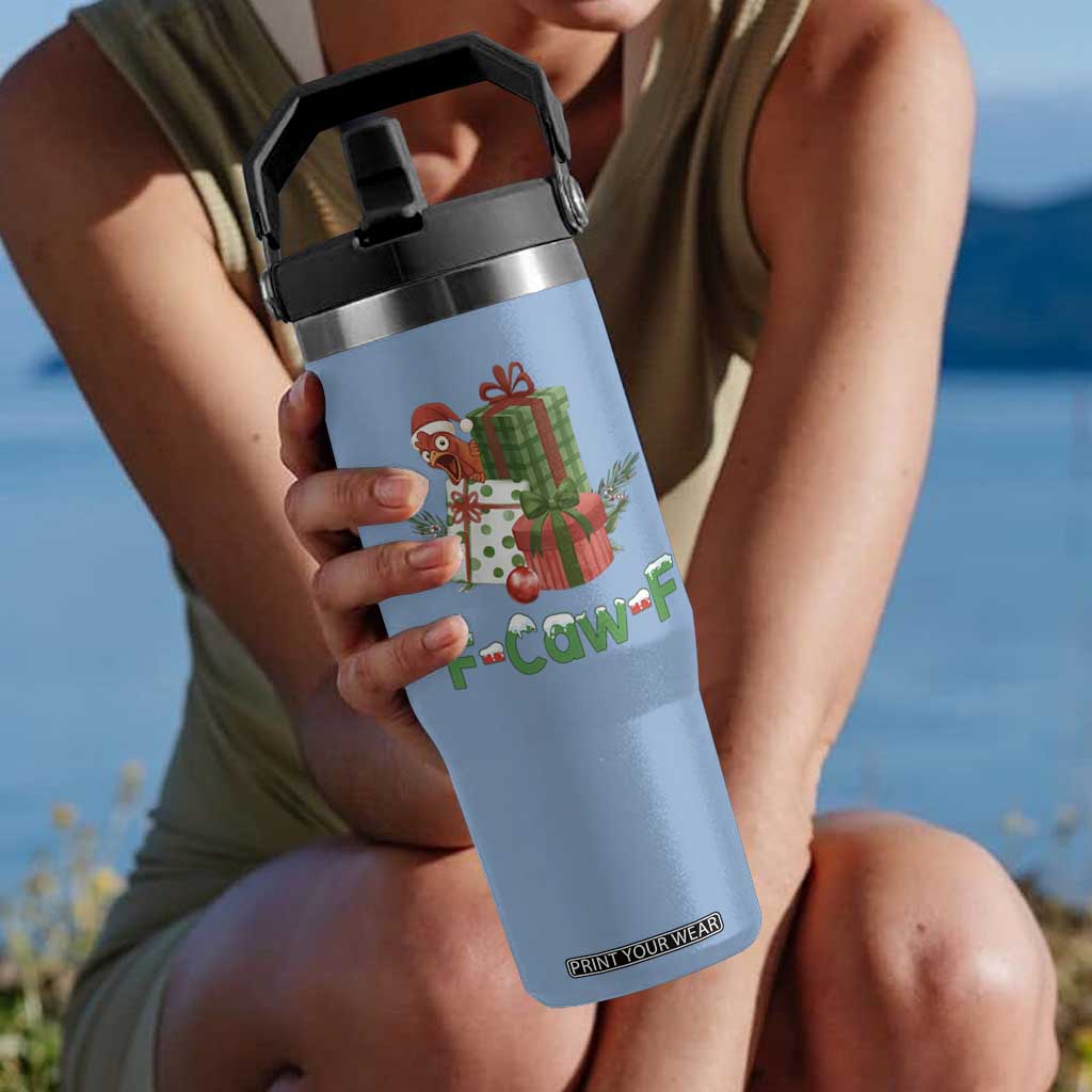 F Caw F Chicken Flip Straw Tumbler Funny Farm Life Holiday Gift TS12 One Size: 30 oz Light Blue Print Your Wear