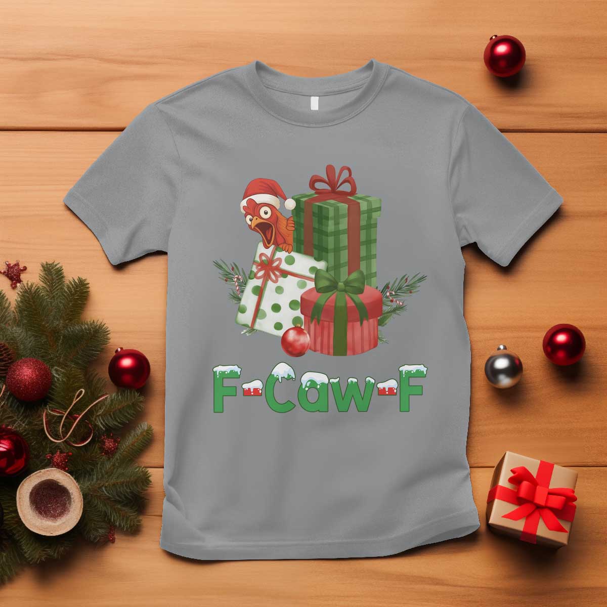 F Caw F Chicken T Shirt Funny Farm Life Holiday Gift TS12 Sport Gray Print Your Wear